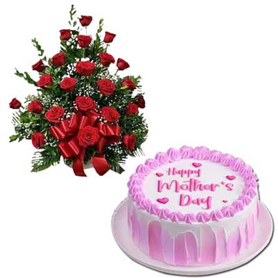 "Round shape Pineapple cake - 1kg, Flower basket - Click here to View more details about this Product